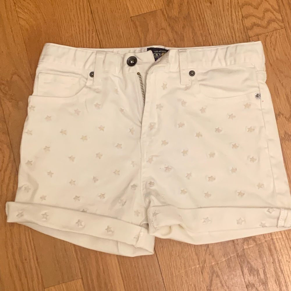 Girls Lucky Brand White Denim Shorts